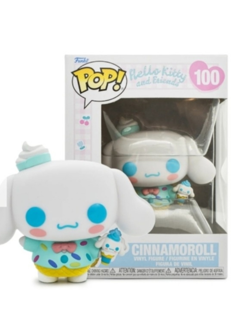 100 Funko Pop Cinnamoroll Ice Cream Vinyl Figure